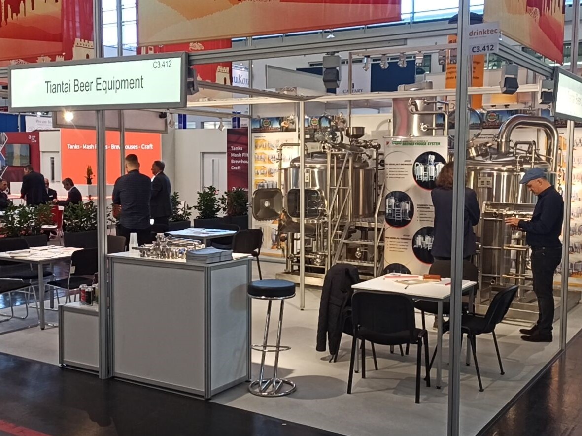 山東天泰啤酒設(shè)備有限公司亮相Drinktec，展現(xiàn)中國啤酒釀造設(shè)備制造實力